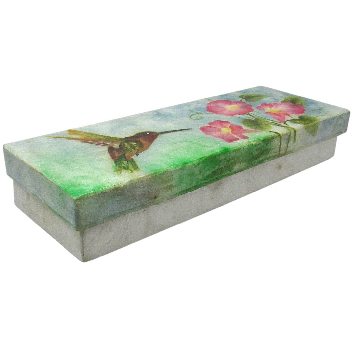Details about / Capiz Shell Trinket Box Hummingbird 3/"